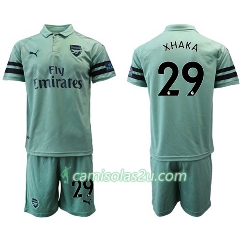Camisolas de Futebol Arsenal Xhaka 29 Criança Equipamento 3ª 2018/19 Manga Curta Camisolas de Futebol Arsenal Xhaka 29 Criança Equipamento 3ª 2018/19 Manga Curta